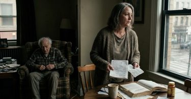 An AI-generated image for the article where I address the challenges faced by the "sandwich generation," who are overwhelmed by caregiving burdens.