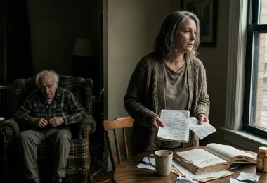 An AI-generated image for the article where I address the challenges faced by the "sandwich generation," who are overwhelmed by caregiving burdens.