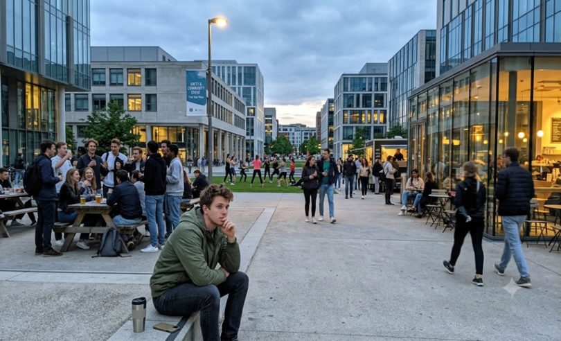 An AI image reflecting the theme of "Feeling like an outsider, Feeling out of place."
