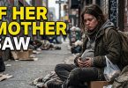 An AI-generated image depicting the tragic plight of a pregnant woman, addressing homelessness—one of today's chronic issues.